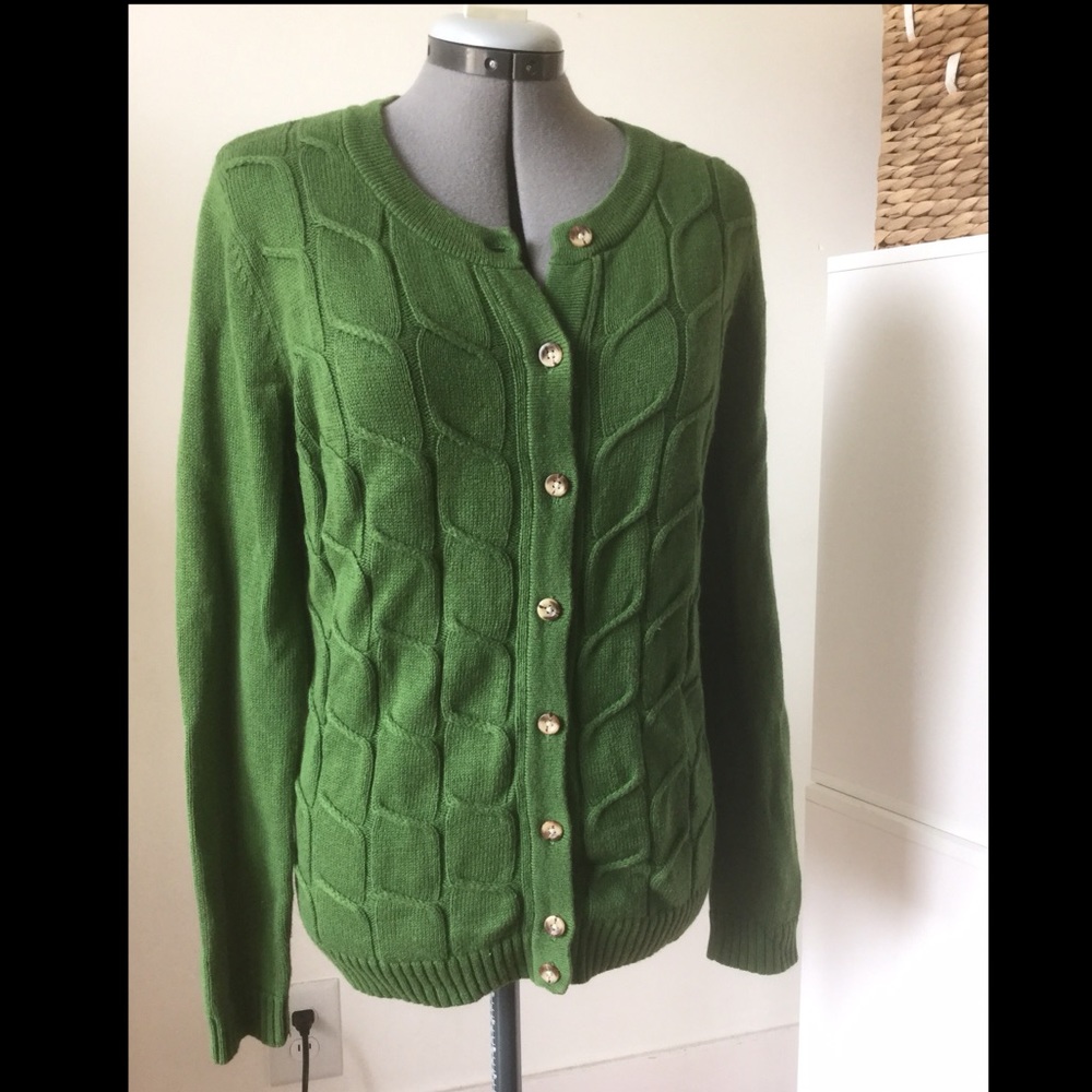 Green cardigan